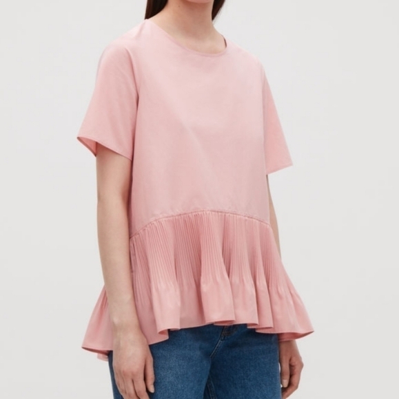 COS pink pleat panelled top 2 - Picture 7 of 8